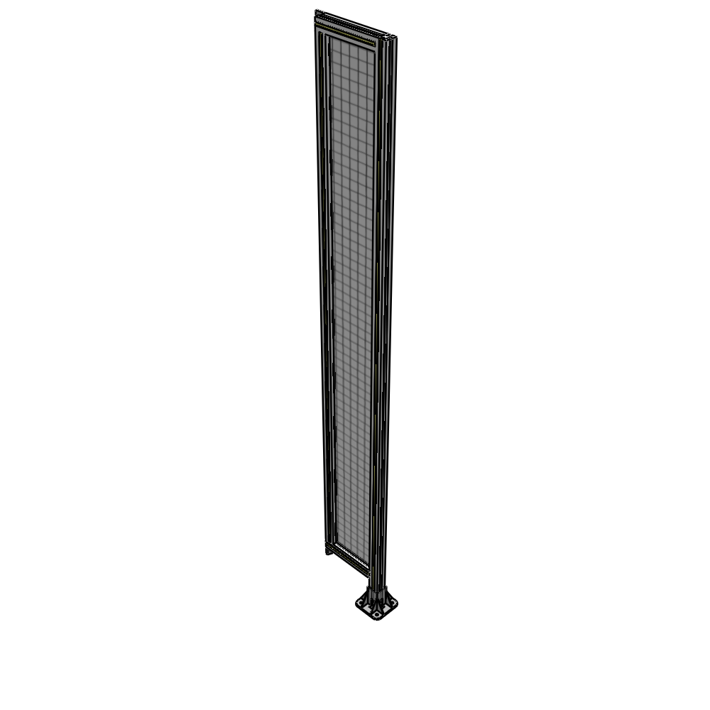 A2-2400-0300-0150-TYMFA SINGLE PANEL-LEG ON RIGHT WITH TIE PLATES AND ANGLE 2400MM X 300MM  1" MESH, FULLY ASSEMBLED