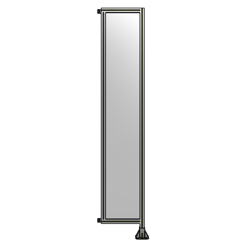 A2-2400-0450-0150-HYPFK SINGLE PANEL-LEG ON RIGHT WITH HINGES 2400MM X 450MM  1/4" POLYCARBONATE, AS A KIT