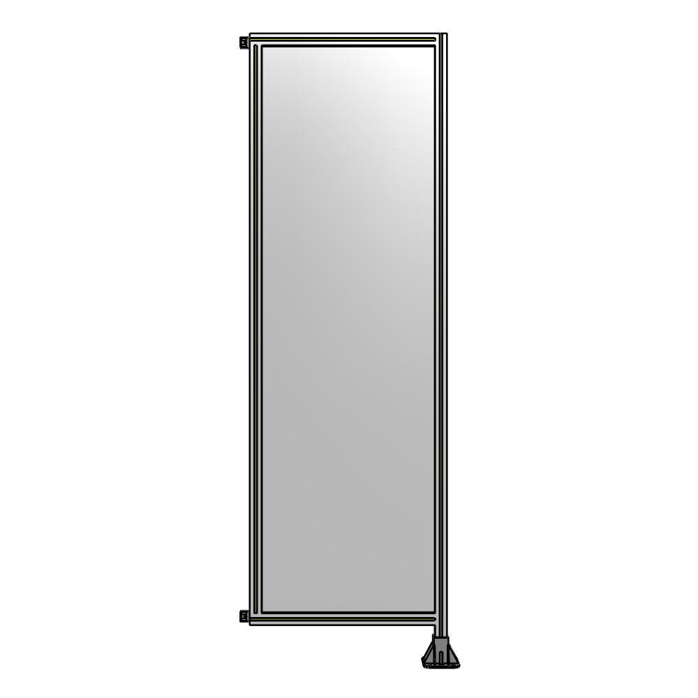 A2-2400-0750-0150-HYPFK SINGLE PANEL-LEG ON RIGHT WITH HINGES 2400MM X 750MM  1/4" POLYCARBONATE, AS A KIT