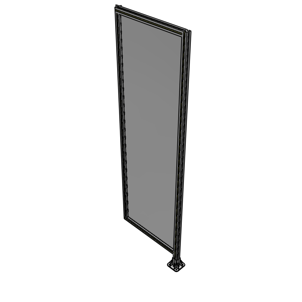 A2-2400-0750-0150-HYPFK SINGLE PANEL-LEG ON RIGHT WITH HINGES 2400MM X 750MM  1/4" POLYCARBONATE, AS A KIT