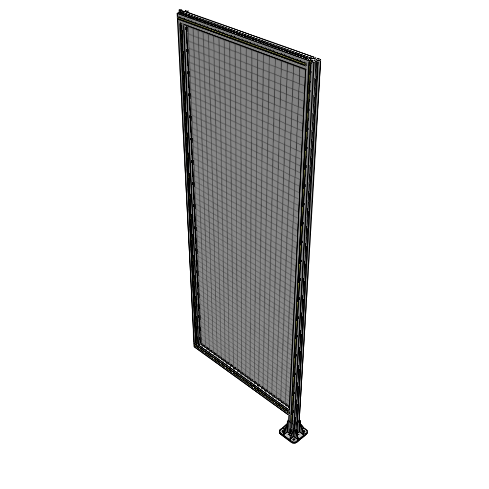 A2-2400-0900-0150-HYMFK SINGLE PANEL-LEG ON RIGHT WITH HINGES 2400MM X 900MM  1" MESH, AS A KIT