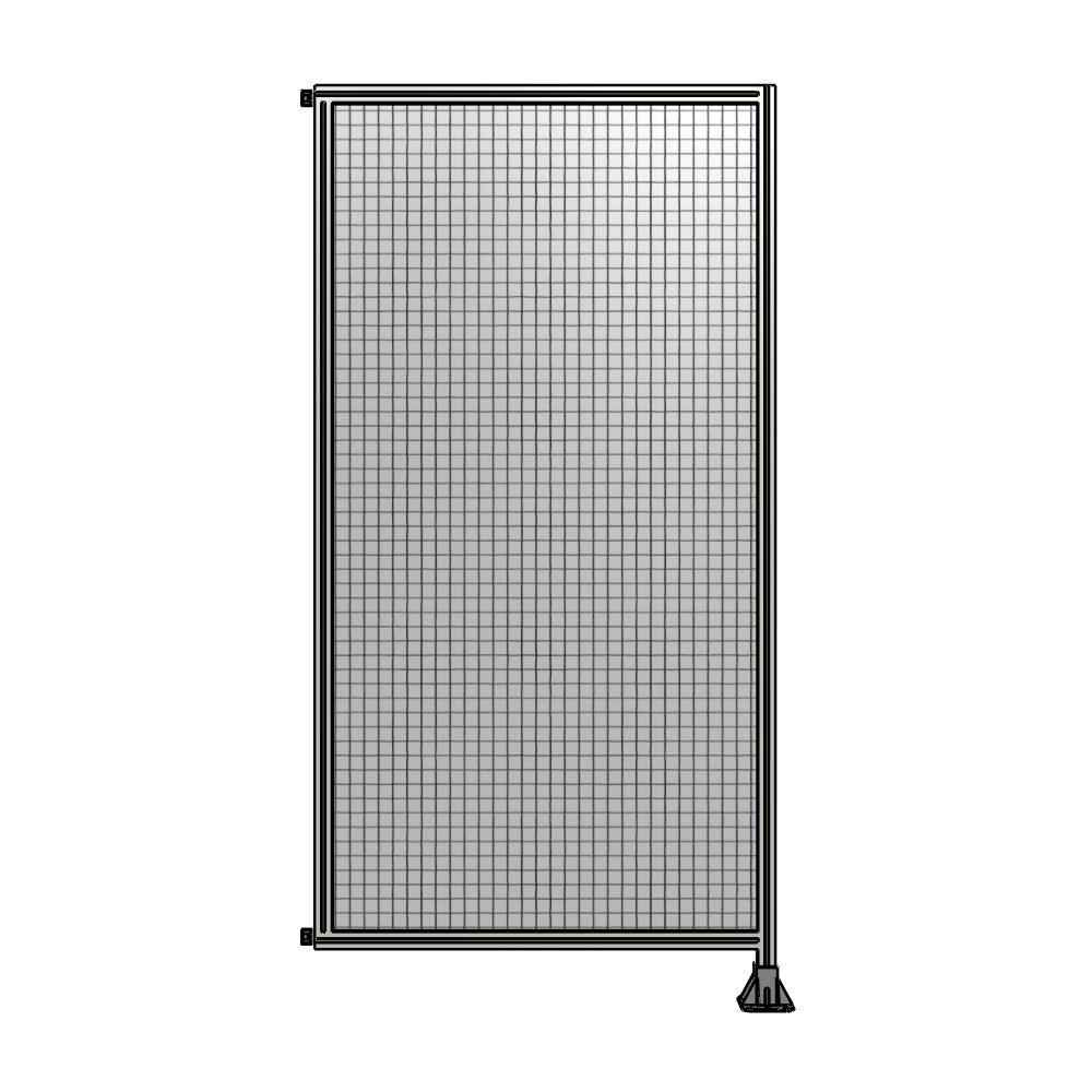 A2-2400-1200-0150-HYMFA SINGLE PANEL-LEG ON RIGHT WITH HINGES 2400MM X 1200MM  1" MESH, FULLY ASSEMBLED