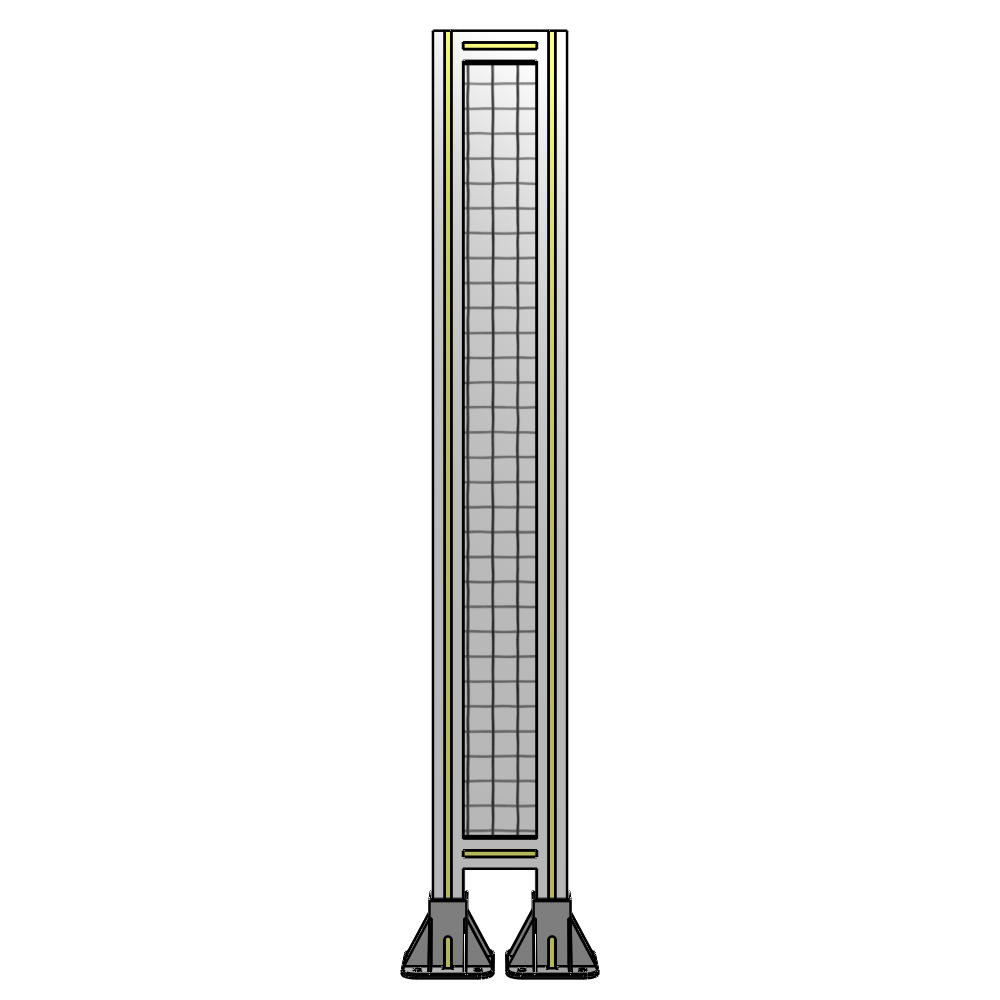 A3-1400-0200-0150-ZYMFA SINGLE PANEL-LEG ON  BOTH SIDES  1400MM X 200MM  1" MESH, FULLY ASSEMBLED
