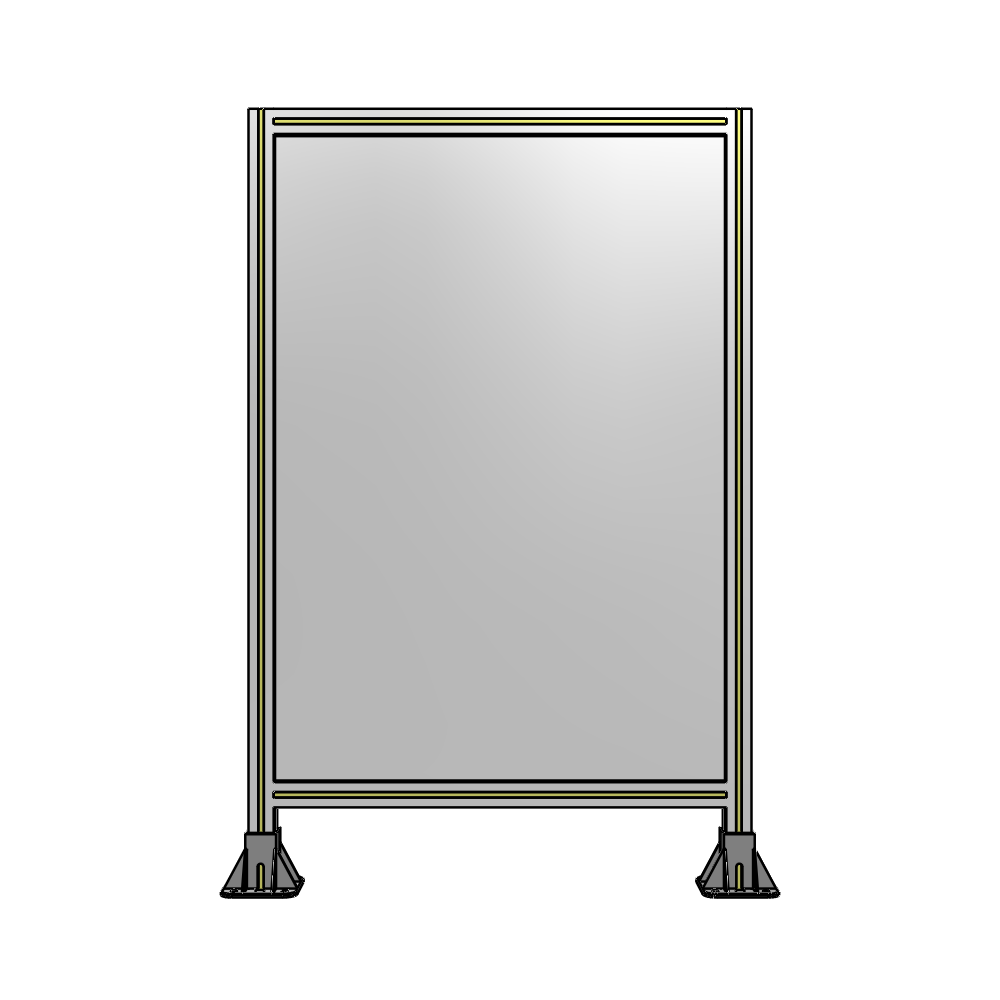 A3-1400-0900-0150-ZYPFK SINGLE PANEL-LEG ON  BOTH SIDES  1400MM X 900MM  1/4" POLYCARBONATE, AS A KIT