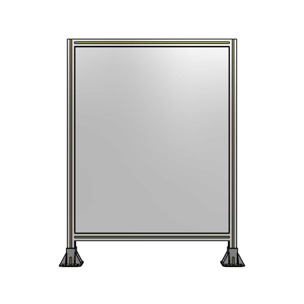A3-1400-1050-0150-ZYPFA SINGLE PANEL-LEG ON  BOTH SIDES  1400MM X 1050MM  1/4" POLYCARBONATE, FULLY ASSEMBLED