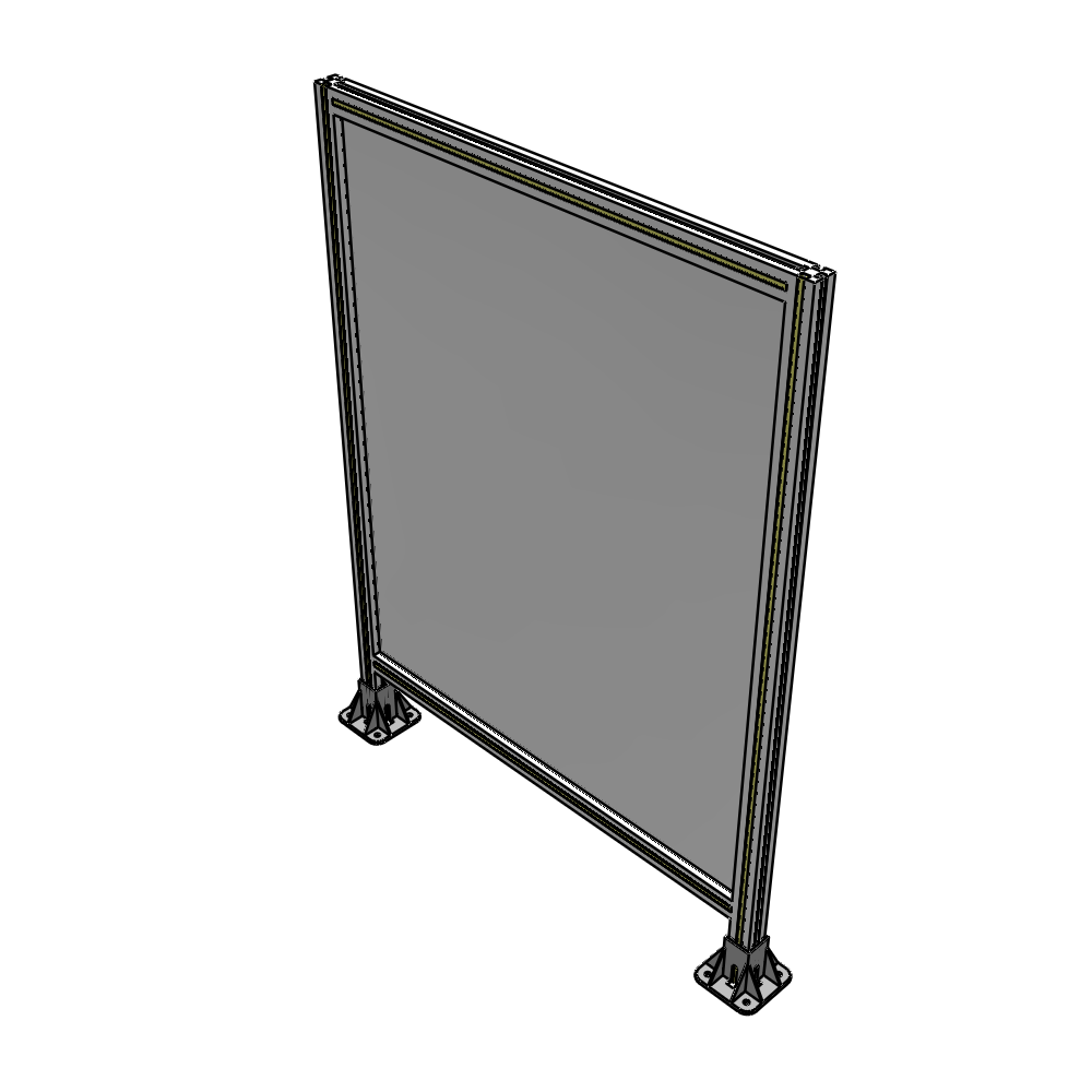 A3-1400-1050-0150-ZYPFA SINGLE PANEL-LEG ON  BOTH SIDES  1400MM X 1050MM  1/4" POLYCARBONATE, FULLY ASSEMBLED