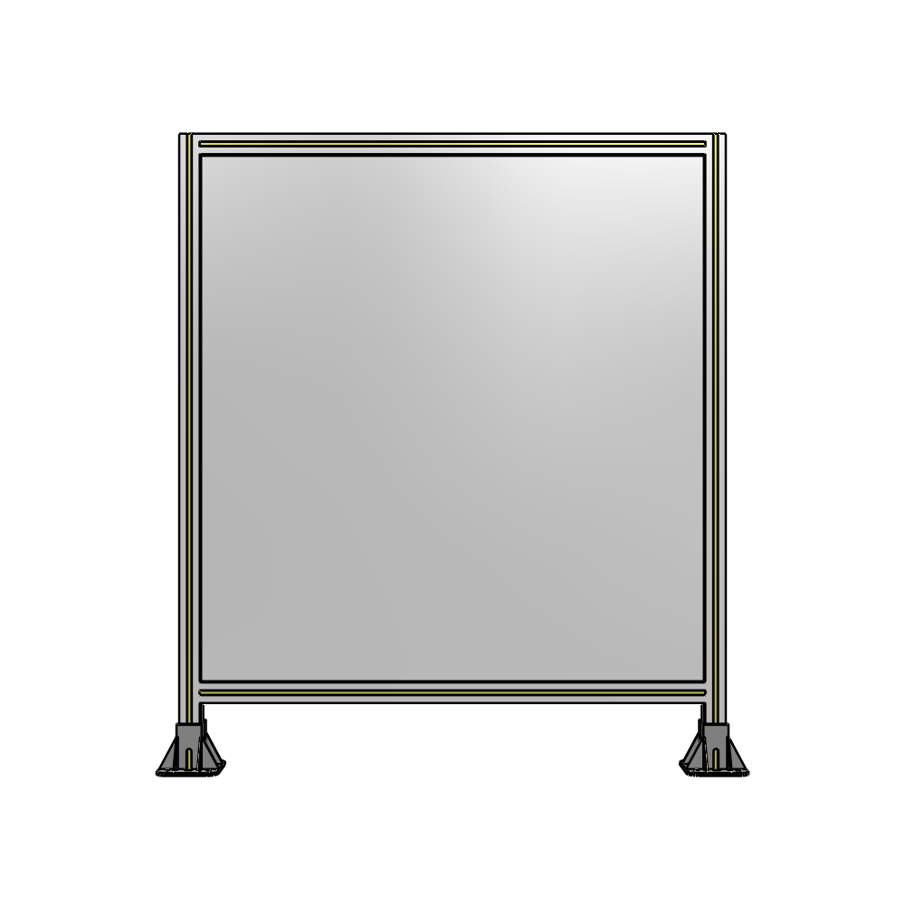 A3-1400-1200-0150-ZYPFA SINGLE PANEL-LEG ON  BOTH SIDES  1400MM X 1200MM  1/4" POLYCARBONATE, FULLY ASSEMBLED