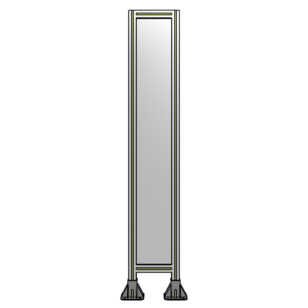 A3-1700-0300-0150-ZYPFK SINGLE PANEL-LEG ON  BOTH SIDES  1700MM X 300MM  1/4" POLYCARBONATE, AS A KIT