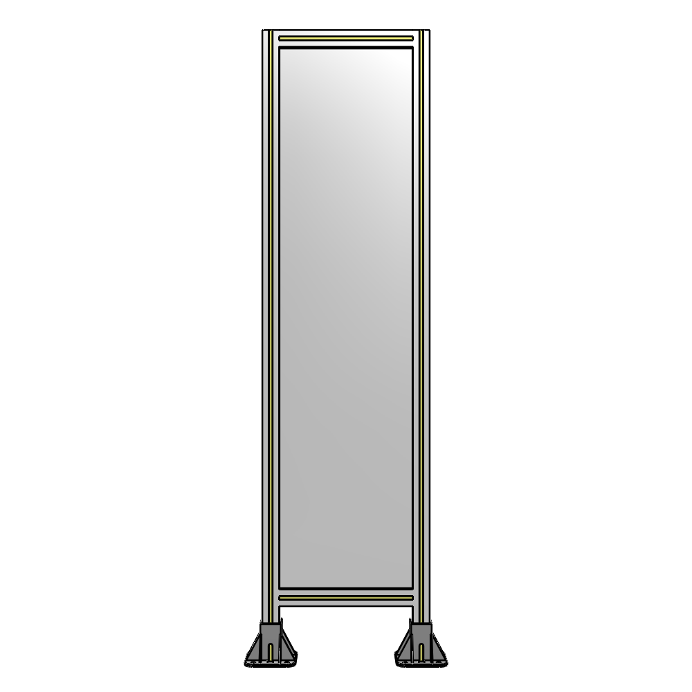 A3-1700-0450-0150-ZYPFK SINGLE PANEL-LEG ON  BOTH SIDES  1700MM X 450MM  1/4" POLYCARBONATE, AS A KIT