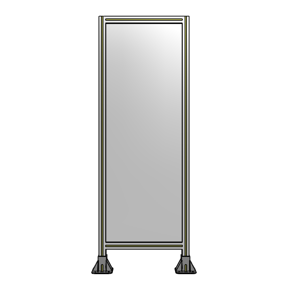 A3-1700-0600-0150-ZYPFK SINGLE PANEL-LEG ON  BOTH SIDES  1700MM X 600MM  1/4" POLYCARBONATE, AS A KIT