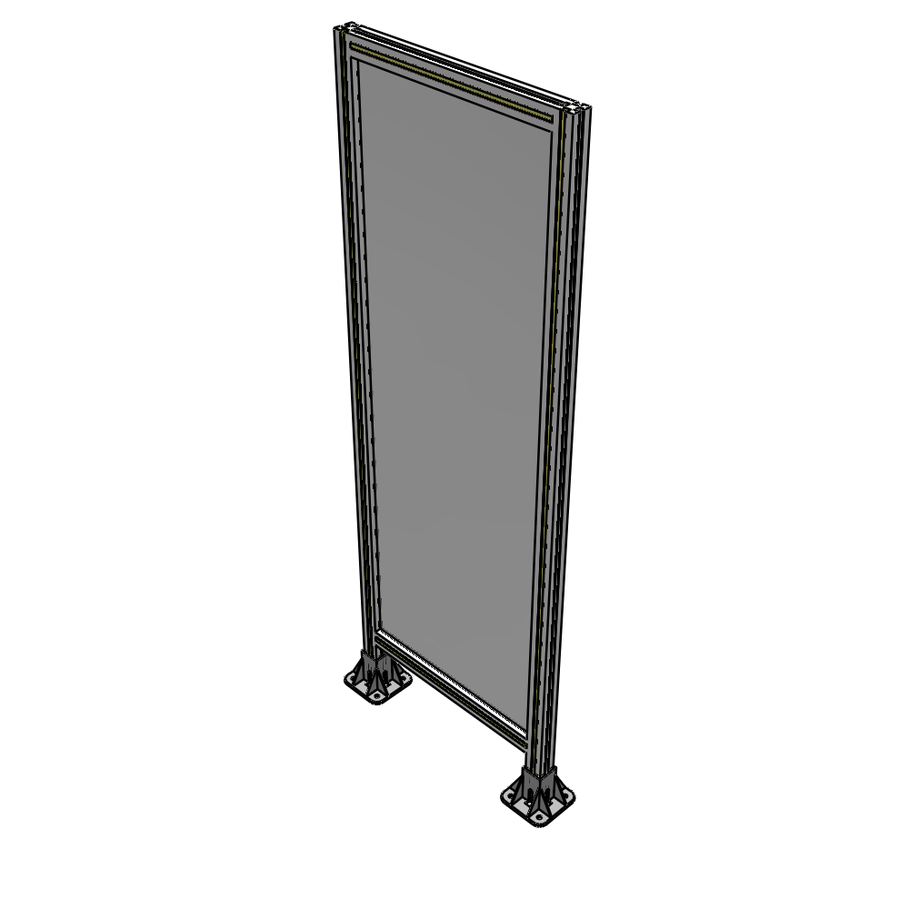A3-1700-0600-0150-ZYPFK SINGLE PANEL-LEG ON  BOTH SIDES  1700MM X 600MM  1/4" POLYCARBONATE, AS A KIT