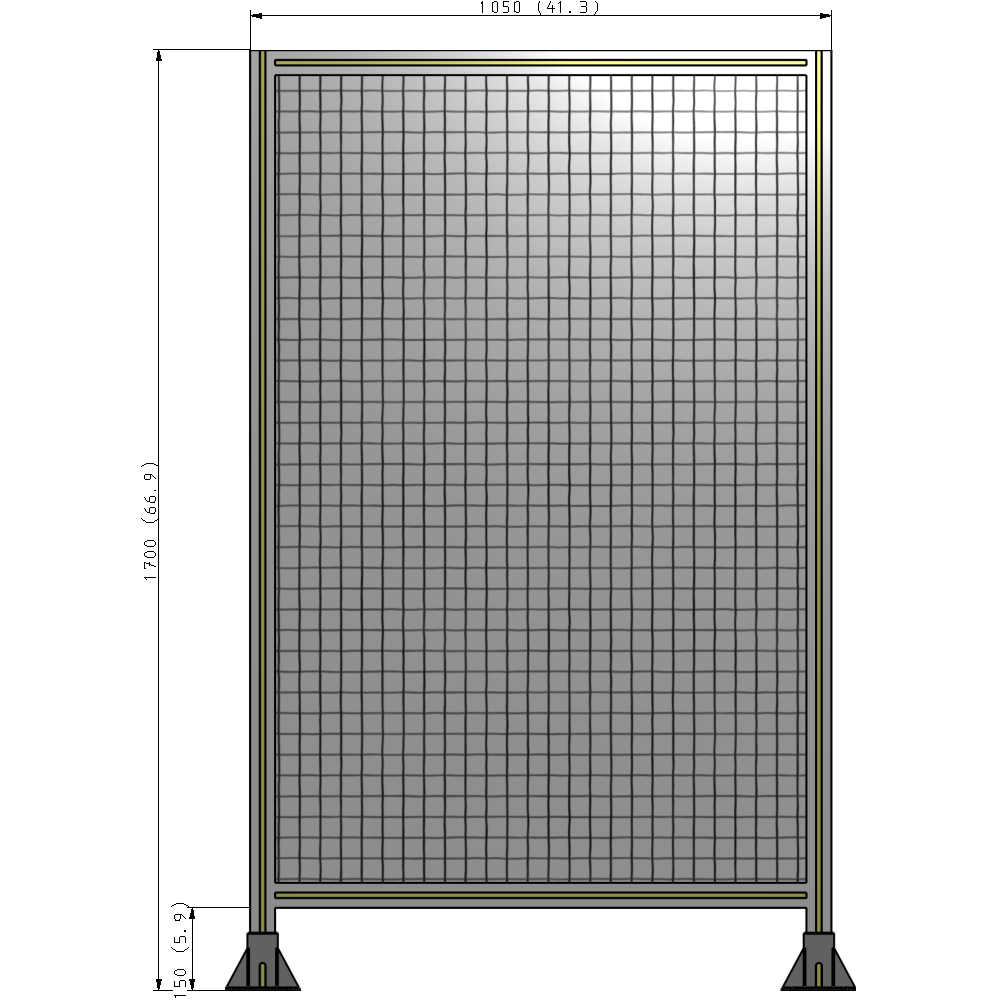 A3-1700-1050-0150-ZYMFK SINGLE PANEL-LEG ON  BOTH SIDES  1700MM X 1050MM  1" MESH, AS A KIT