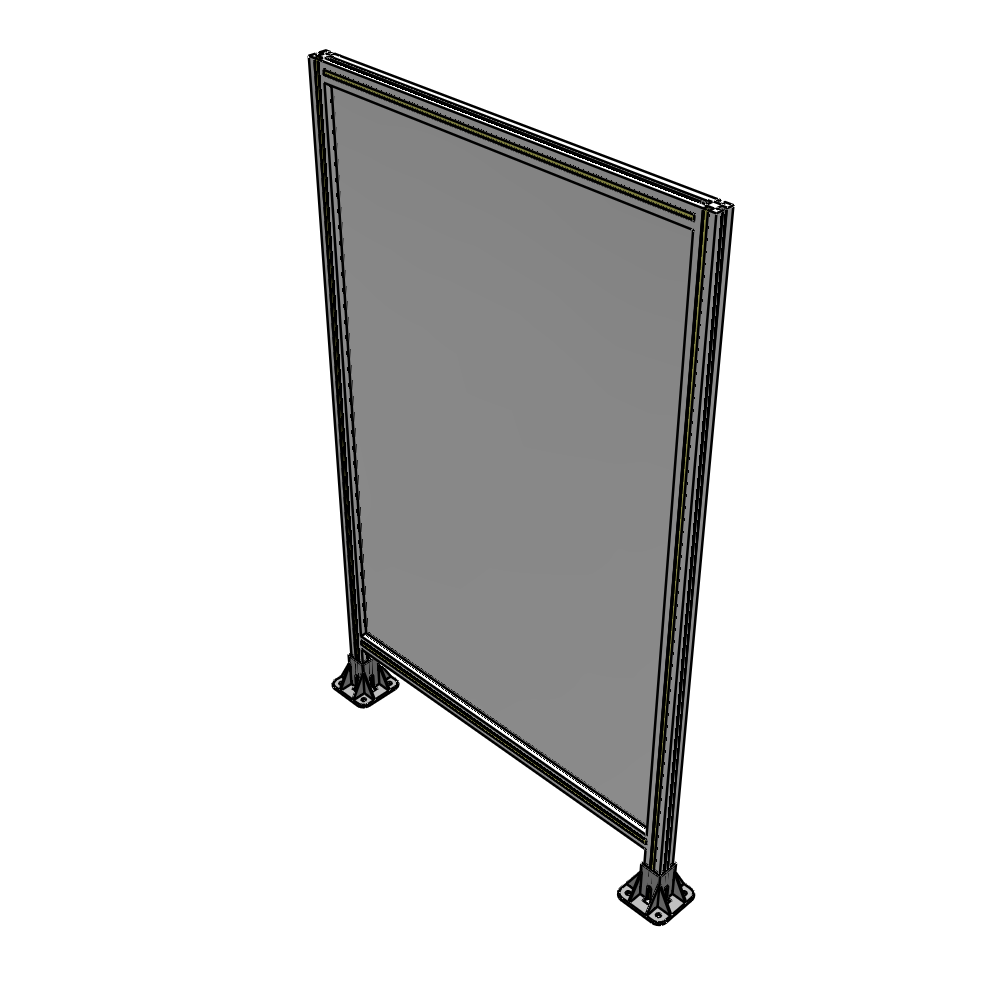 A3-1700-1050-0150-ZYPFA SINGLE PANEL-LEG ON  BOTH SIDES  1700MM X 1050MM  1/4" POLYCARBONATE, FULLY ASSEMBLED