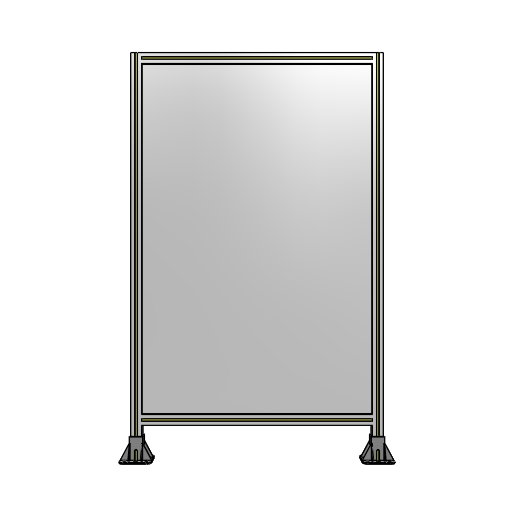 A3-1700-1050-0150-ZYPFK SINGLE PANEL-LEG ON  BOTH SIDES  1700MM X 1050MM  1/4" POLYCARBONATE, AS A KIT