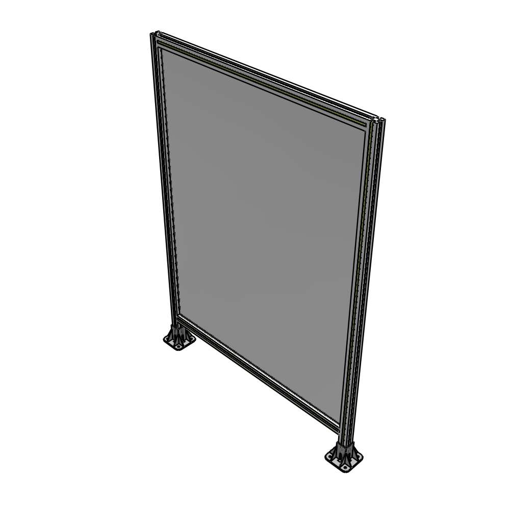 A3-1700-1200-0150-ZYPFA SINGLE PANEL-LEG ON  BOTH SIDES  1700MM X 1200MM  1/4" POLYCARBONATE, FULLY ASSEMBLED