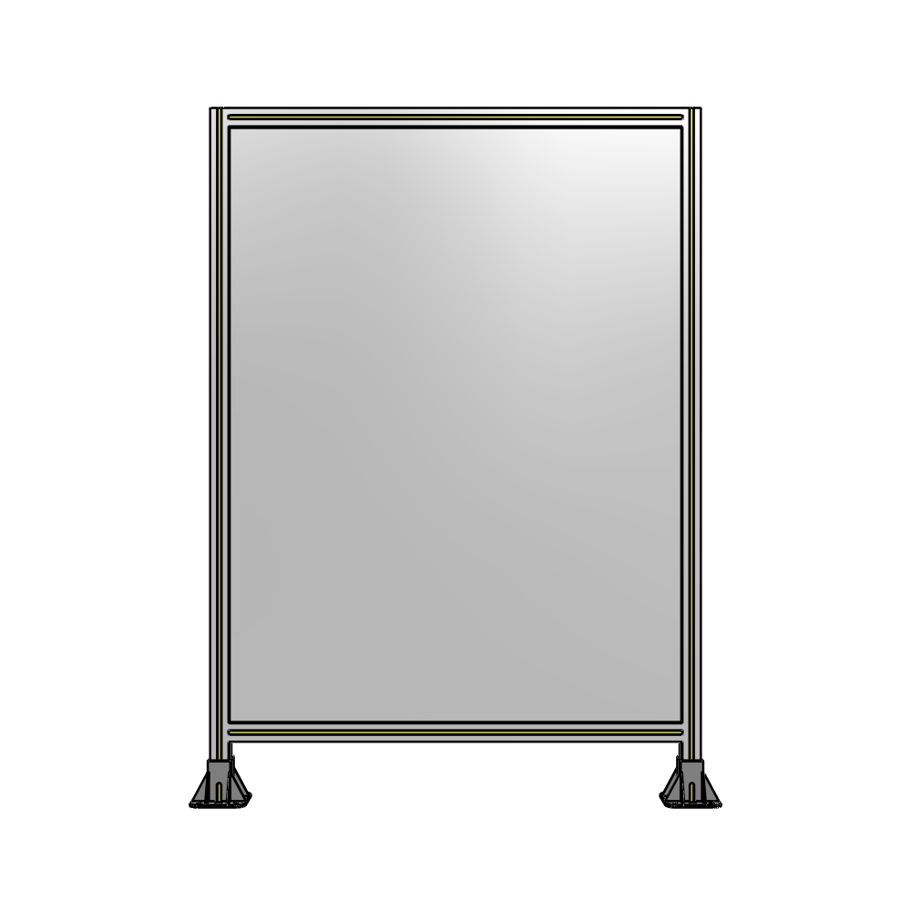 A3-1700-1200-0150-ZYPFK SINGLE PANEL-LEG ON  BOTH SIDES  1700MM X 1200MM  1/4" POLYCARBONATE, AS A KIT