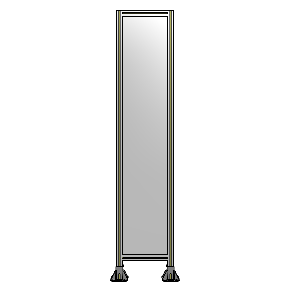 A3-2135-0450-0150-ZYPFA SINGLE PANEL-LEG ON  BOTH SIDES  2135MM X 450MM  1/4" POLYCARBONATE, ASSEMBLED