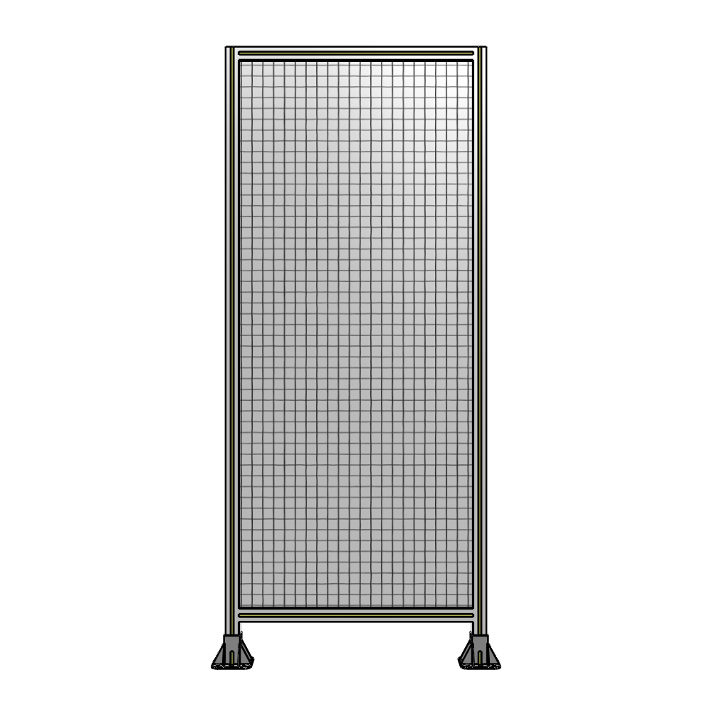 A3-2135-0900-0150-ZYMFA SINGLE PANEL-LEG ON BOTH SIDES 2135MM X 900MM 1" MESH, FULLY ASSEMBLED