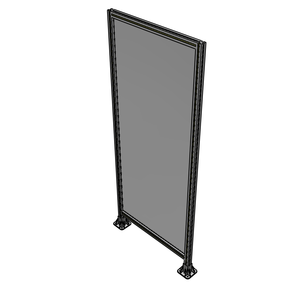 A3-2135-0900-0150-ZYPFK SINGLE PANEL-LEG ON BOTH SIDES 2135MM X 900MM 1/4" POLYCARBONATE, AS A KIT