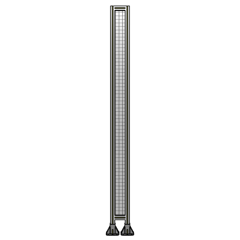 A3-2400-0200-0150-ZYMFA SINGLE PANEL-LEG ON  BOTH SIDES  2400MM X 200MM  1" MESH, FULLY ASSEMBLED