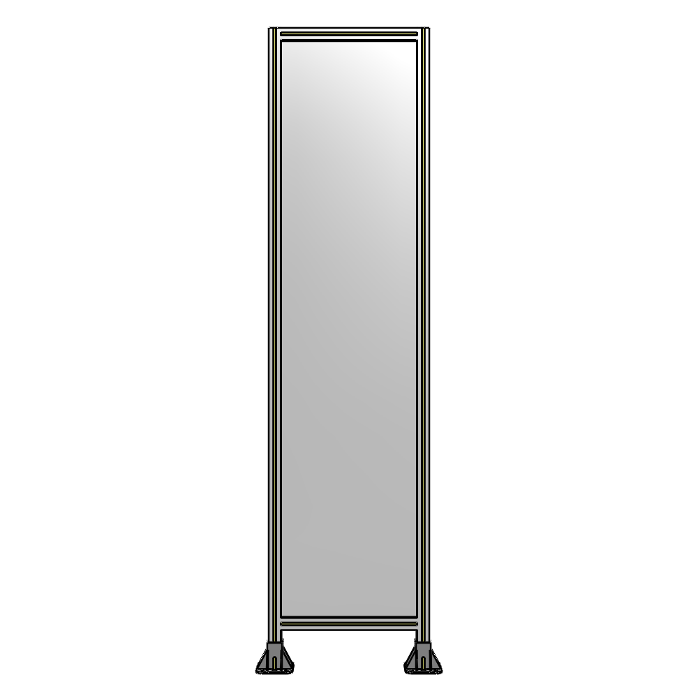 A3-2400-0600-0150-ZYPFA SINGLE PANEL-LEG ON BOTH SIDES 2400MM X 600MM 1/4" POLYCARBONATE, ASSEMBLED