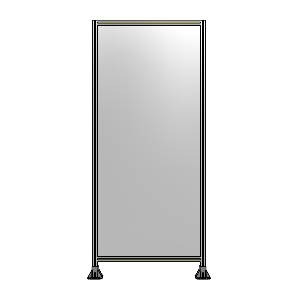 A3-2400-1050-0150-ZYPFK SINGLE PANEL-LEG ON BOTH SIDES 2400MM X 1050MM 1/4" POLYCARBONATE, AS A KIT