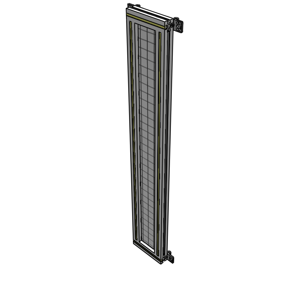 A4-1400-0200-0150-HYMZA SINGLE PANEL-NO LEGS WITH HINGES 1400MM X 200MM  1" MESH, FULLY ASSEMBLED