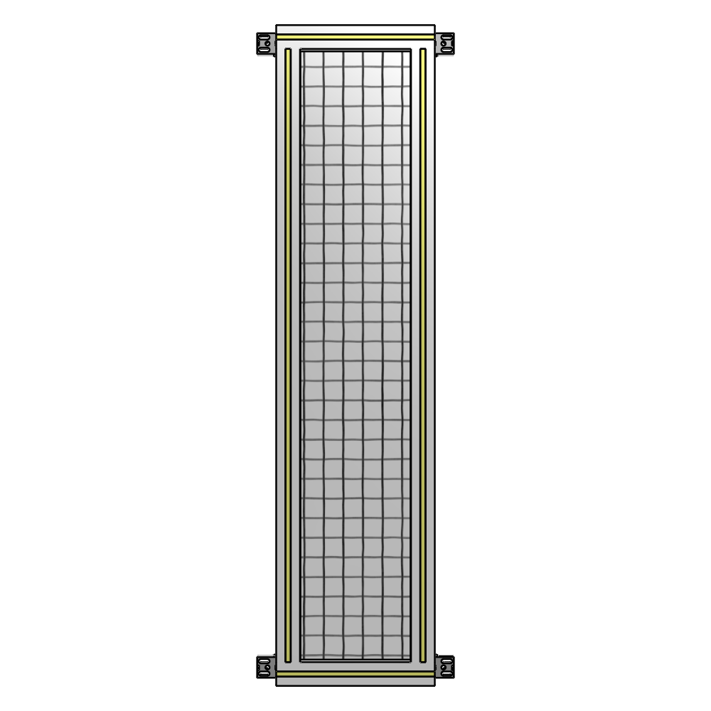 A4-1400-0300-0150-HYMZA SINGLE PANEL-NO LEGS WITH HINGES 1400MM X 300MM  1" MESH, FULLY ASSEMBLED