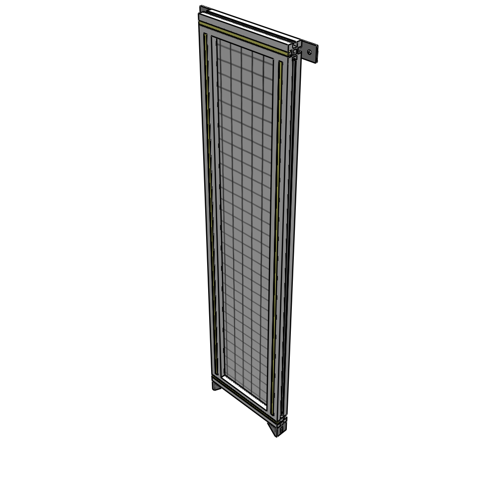 A4-1400-0300-0150-TYMZK SINGLE PANEL-NO LEGS WITH TIE PLATES AND ANGLE 1400MM X 300MM  1" MESH, AS A KIT