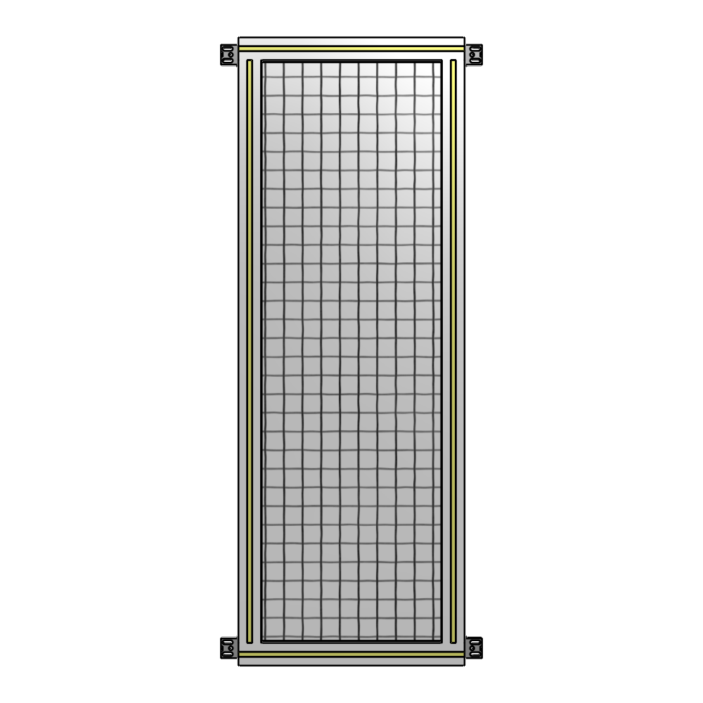 A4-1400-0450-0150-HYMZK SINGLE PANEL-NO LEGS WITH HINGES 1400MM X 450MM  1" MESH, AS A KIT