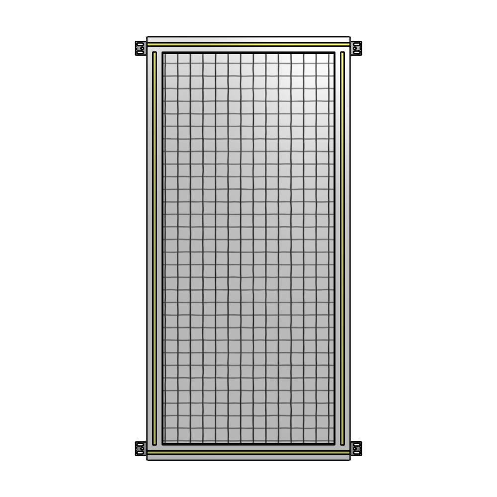A4-1400-0600-0150-HYMZK SINGLE PANEL-NO LEGS WITH HINGES 1400MM X 600MM  1" MESH, AS A KIT
