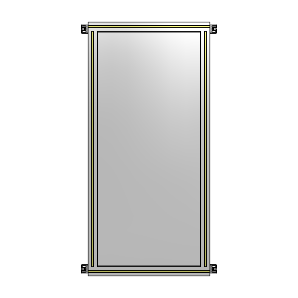 A4-1400-0600-0150-HYPZA SINGLE PANEL-NO LEGS WITH HINGES 1400MM X 600MM  1/4" POLYCARBONATE, ASSEMBLED