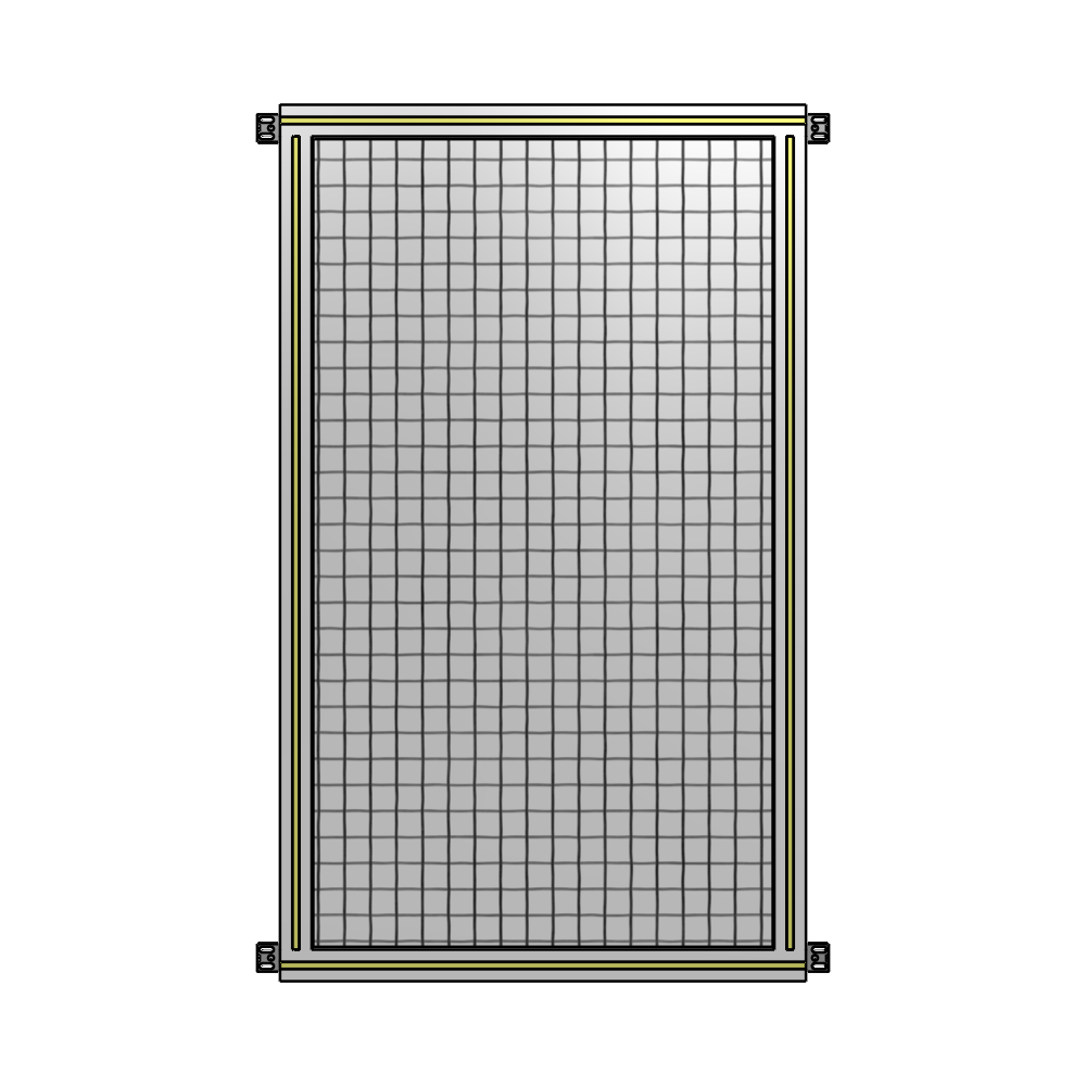A4-1400-0750-0150-HYMZA SINGLE PANEL-NO LEGS WITH HINGES 1400MM X 750MM  1" MESH, FULLY ASSEMBLED