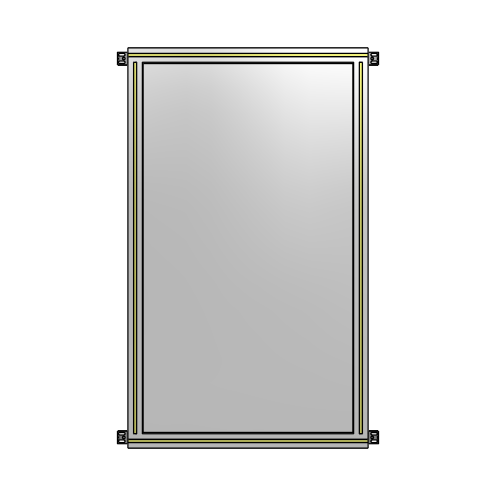 A4-1400-0750-0150-HYPZA SINGLE PANEL-NO LEGS WITH HINGES 1400MM X 750MM  1/4" POLYCARBONATE, ASSEMBLED