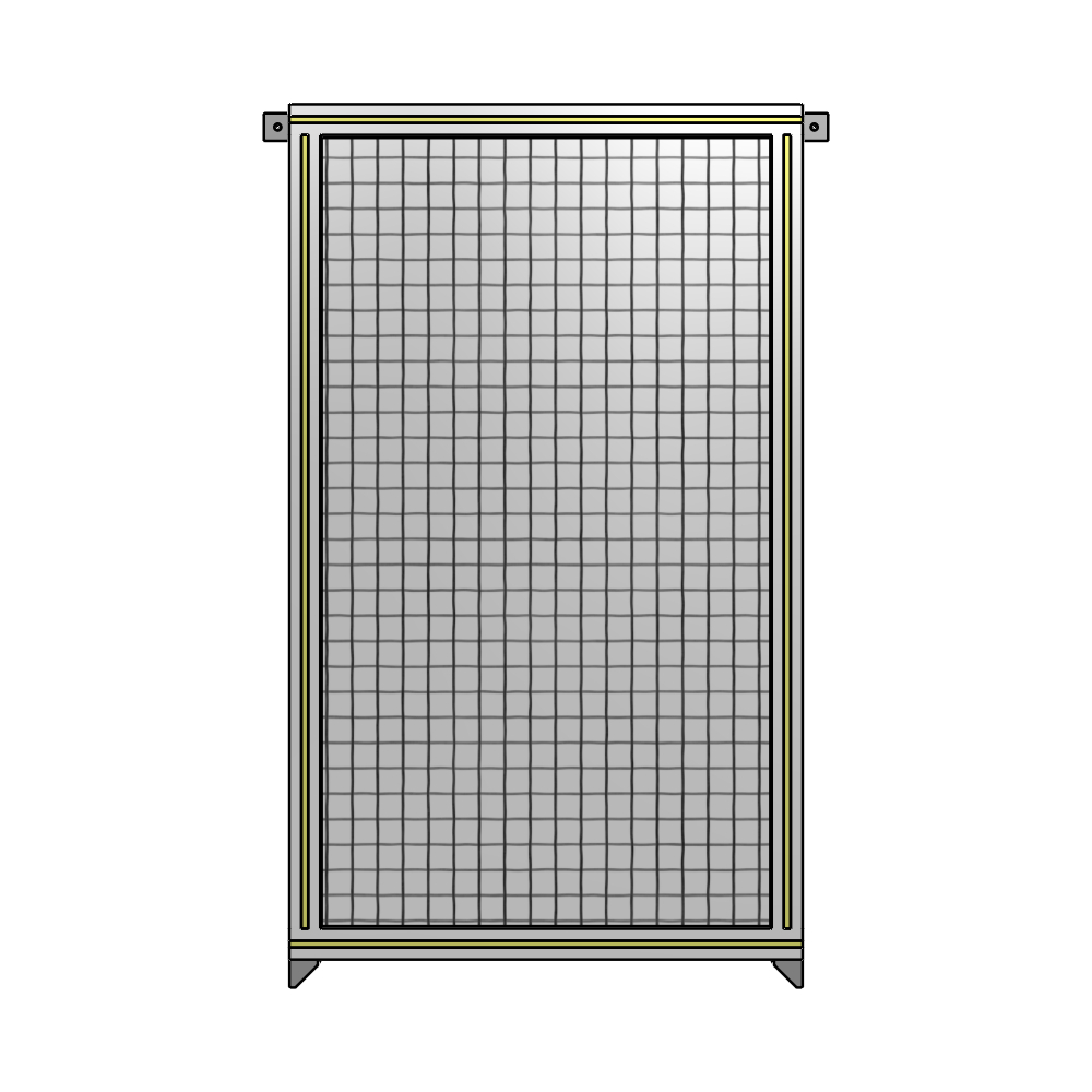 A4-1400-0750-0150-TYMZA SINGLE PANEL-NO LEGS WITH TIE PLATES AND ANGLE 1400MM X 750MM  1" MESH, FULLY ASSEMBLED