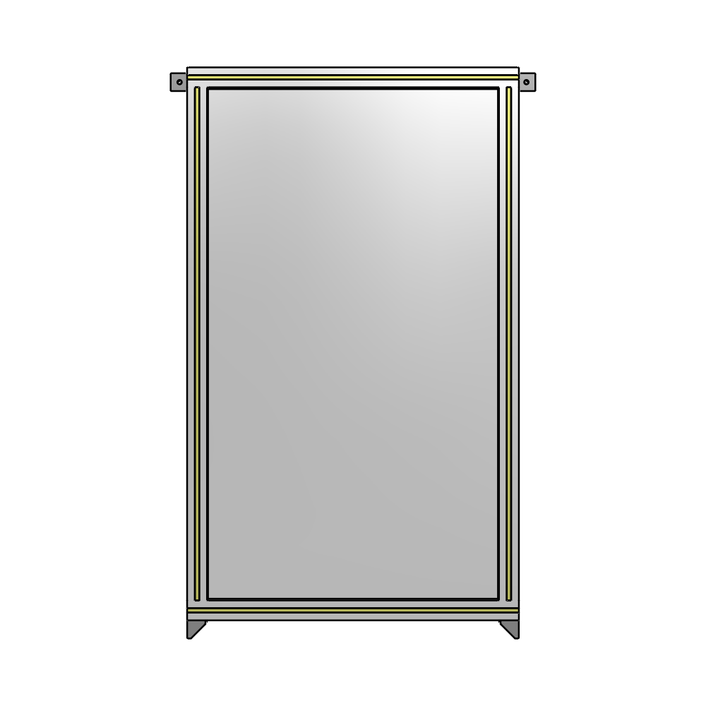 A4-1400-0750-0150-TYPZK SINGLE PANEL-NO LEGS WITH TIE PLATES AND ANGLE 1400MM X 750MM  1/4" POLYCARBONATE, AS A KIT