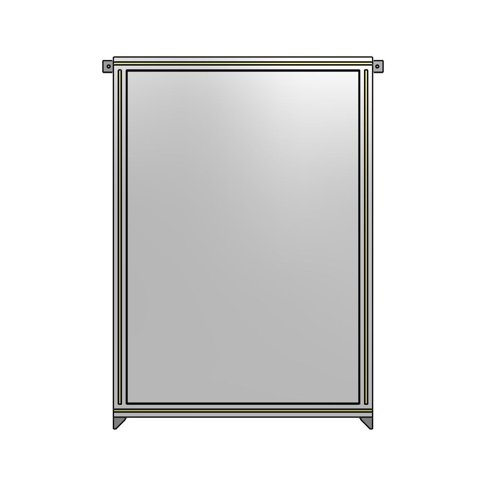 A4-1400-0900-0150-TYPZK SINGLE PANEL-NO LEGS WITH TIE PLATES AND ANGLE 1400MM X 900MM  1/4" POLYCARBONATE, AS A KIT