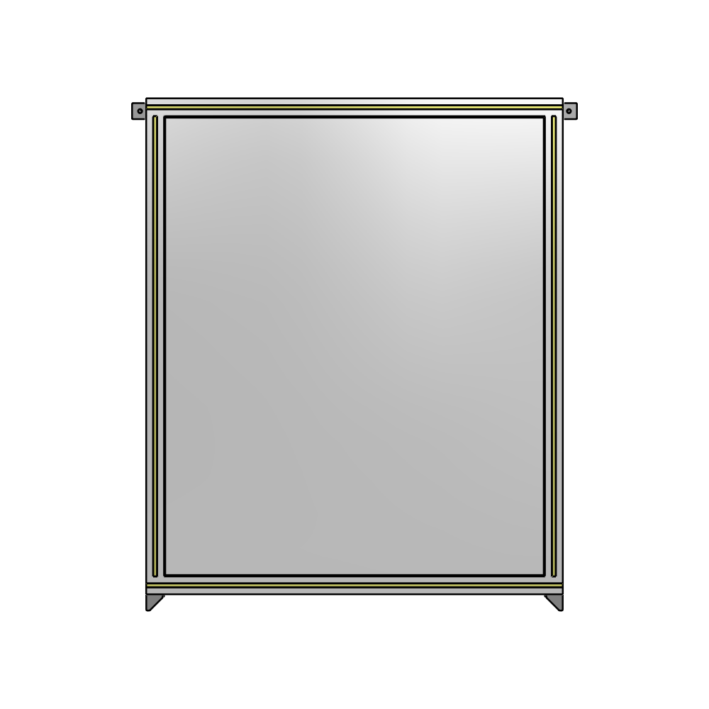 A4-1400-1050-0150-TYPZA SINGLE PANEL-NO LEGS WITH TIE PLATES AND ANGLE 1400MM X 1050MM  1/4" POLYCARBONATE, ASSEMBLED