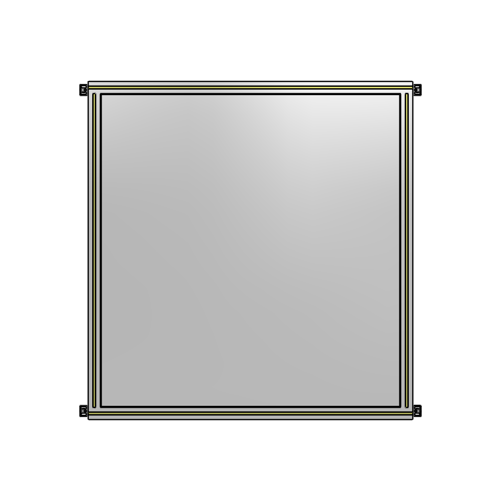A4-1400-1200-0150-HYPZK SINGLE PANEL-NO LEGS WITH HINGES 1400MM X 1200MM  1/4" POLYCARBONATE, AS A KIT