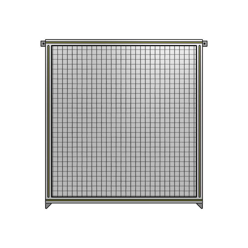 A4-1400-1200-0150-TYMZA SINGLE PANEL-NO LEGS WITH TIE PLATES AND ANGLE 1400MM X 1200MM  1" MESH, FULLY ASSEMBLED
