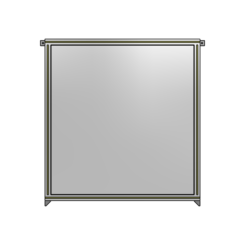 A4-1400-1200-0150-TYPZK SINGLE PANEL-NO LEGS WITH TIE PLATES AND ANGLE 1400MM X 1200MM  1/4" POLYCARBONATE, AS A KIT