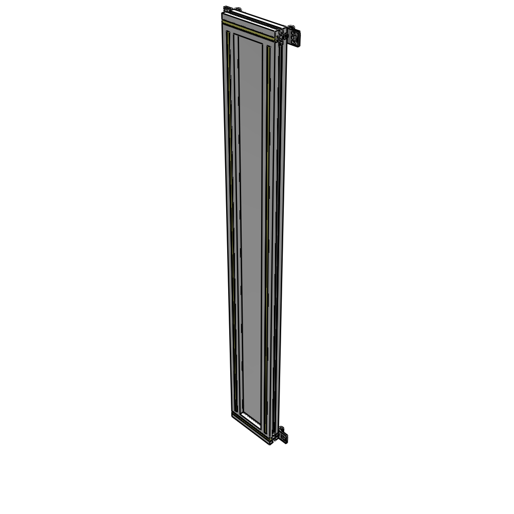 A4-1700-0200-0150-HYPZK SINGLE PANEL-NO LEGS WITH HINGES 1700MM X 200MM 1/4" POLYCARBONATE, AS A KIT