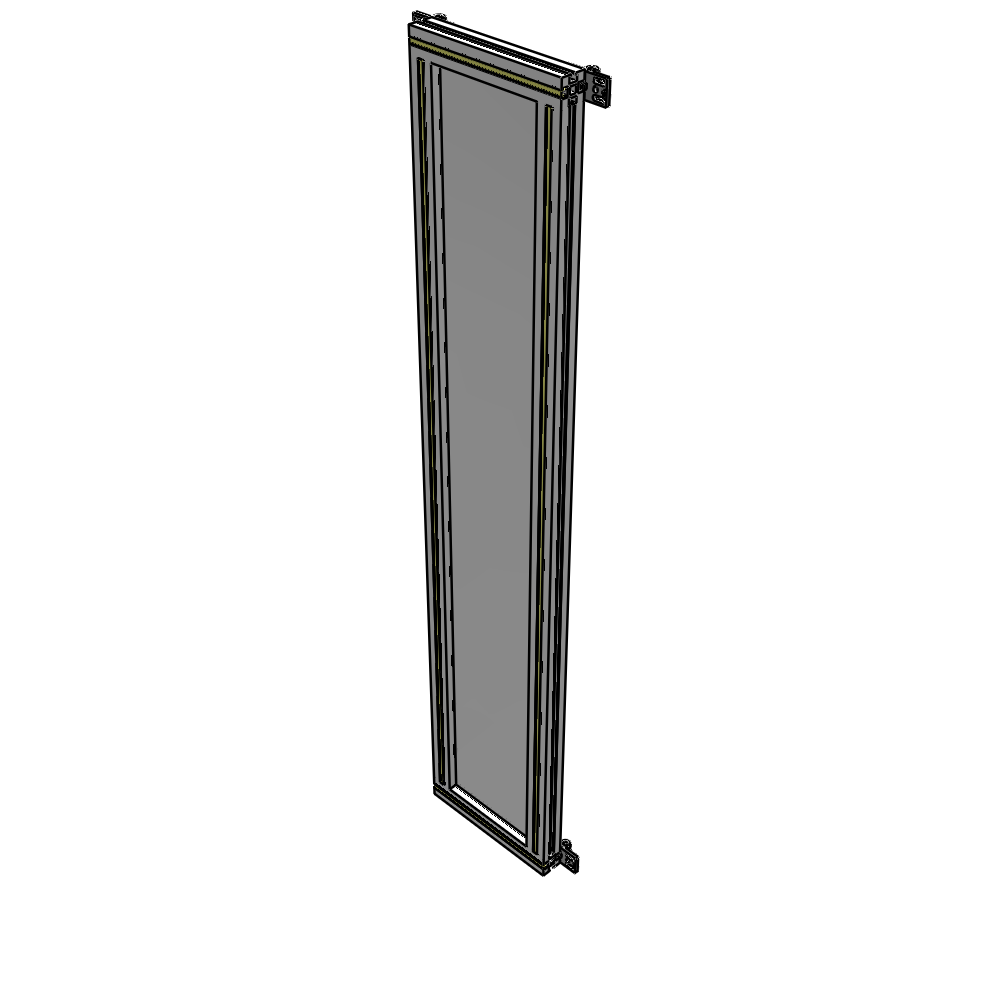 A4-1700-0300-0150-HYPZK SINGLE PANEL-NO LEGS WITH HINGES 1700MM X 300MM 1/4" POLYCARBONATE, AS A KIT