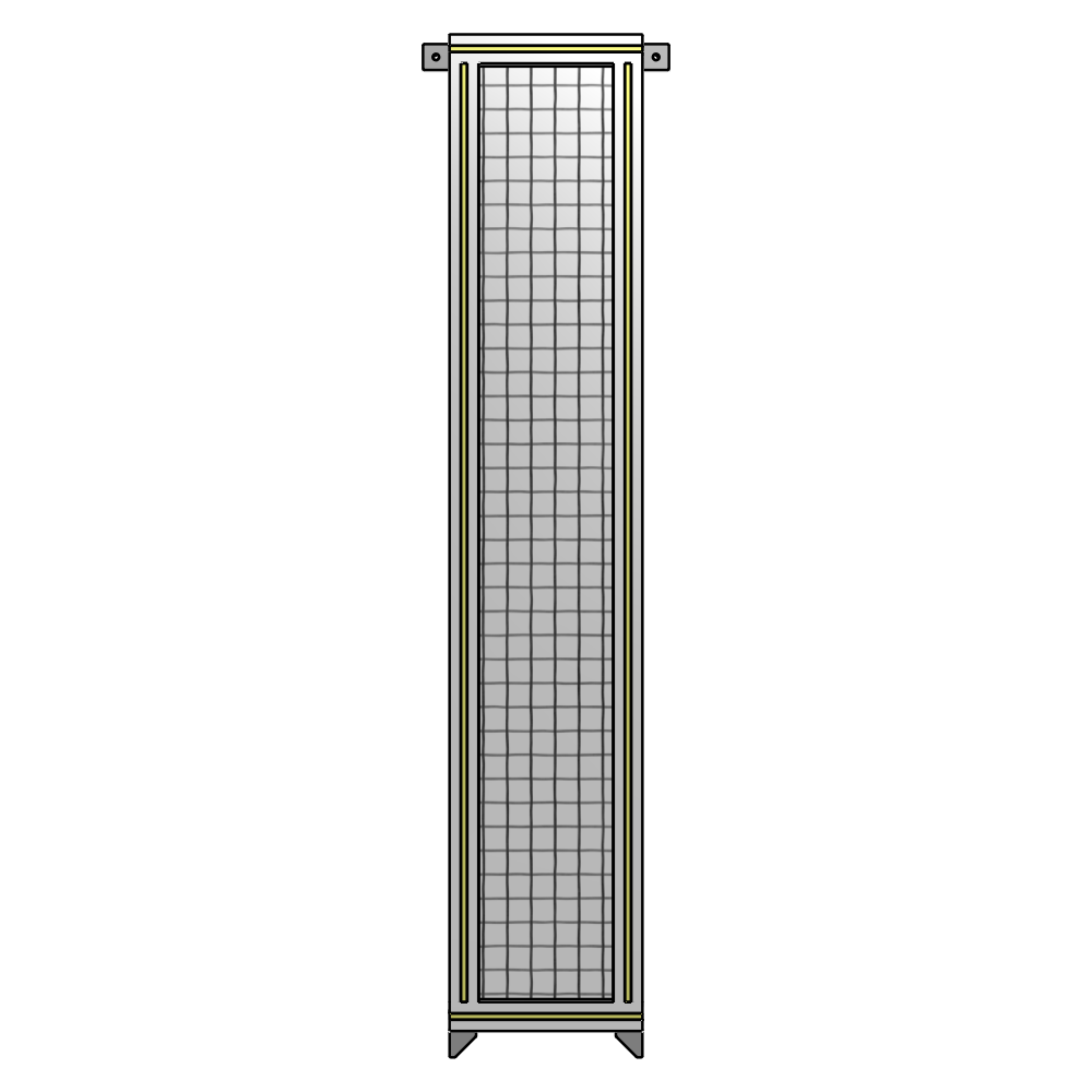A4-1700-0300-0150-TYMZK SINGLE PANEL-NO LEGS WITH TIE PLATES AND ANGLE 1700MM X 300MM  1" MESH, AS A KIT