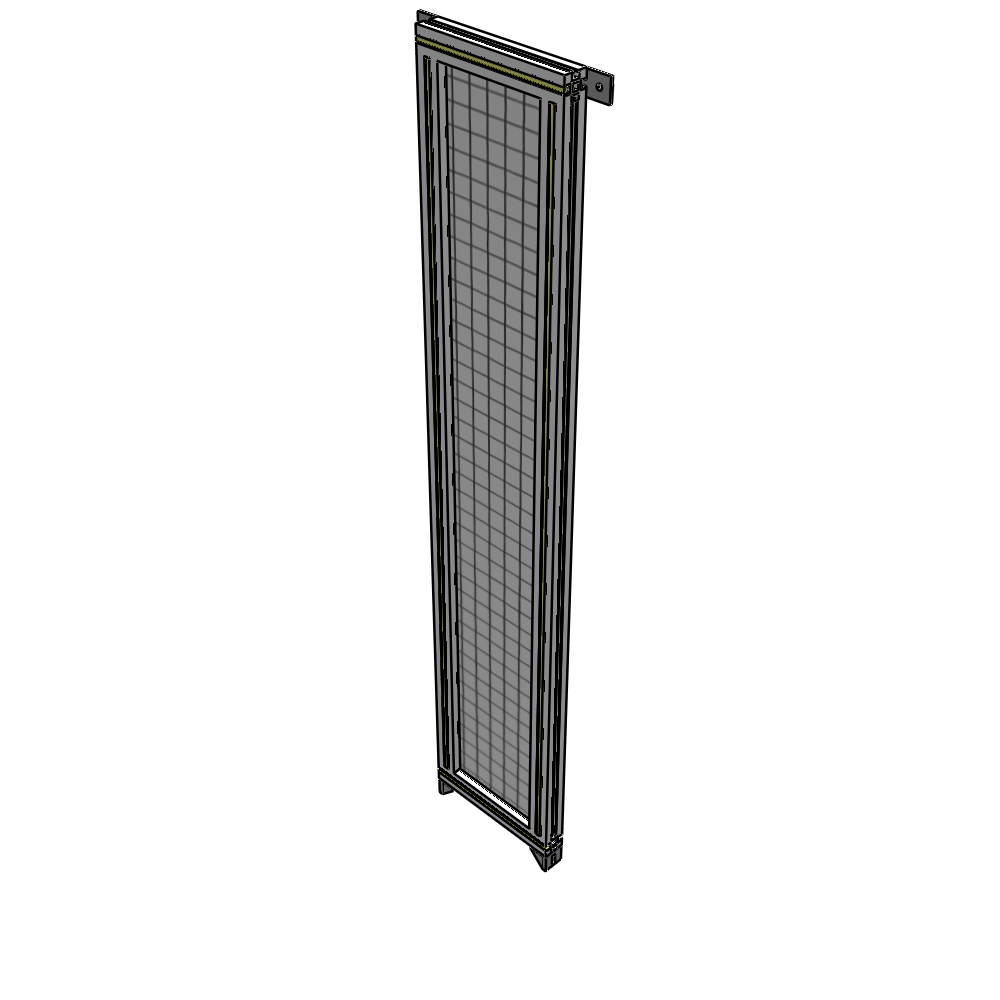 A4-1700-0300-0150-TYMZK SINGLE PANEL-NO LEGS WITH TIE PLATES AND ANGLE 1700MM X 300MM  1" MESH, AS A KIT