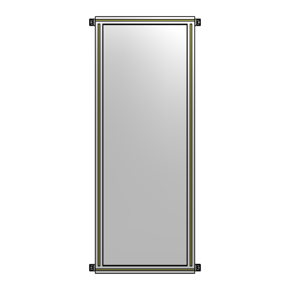 A4-1700-0600-0150-HYPZA SINGLE PANEL-NO LEGS WITH HINGES 1700MM X 600MM  1/4" POLYCARBONATE, ASSEMBLED