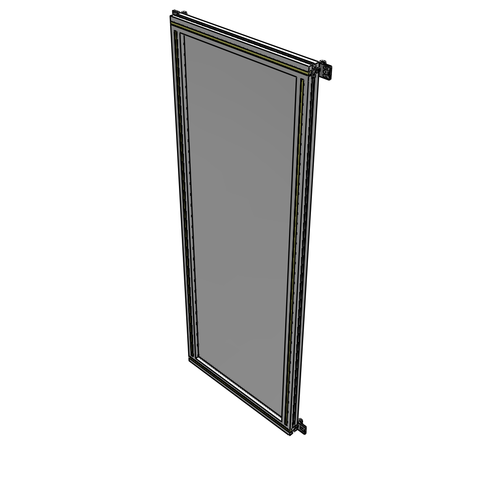 A4-1700-0600-0150-HYPZA SINGLE PANEL-NO LEGS WITH HINGES 1700MM X 600MM  1/4" POLYCARBONATE, ASSEMBLED