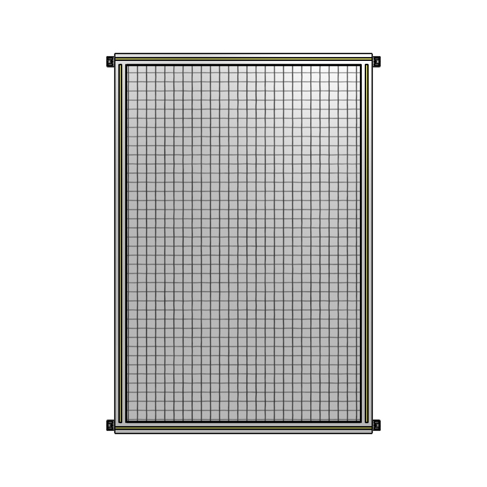 A4-1700-1050-0150-HYMZA SINGLE PANEL-NO LEGS WITH HINGES 1700MM X 1050MM 1" MESH, FULLY ASSEMBLED