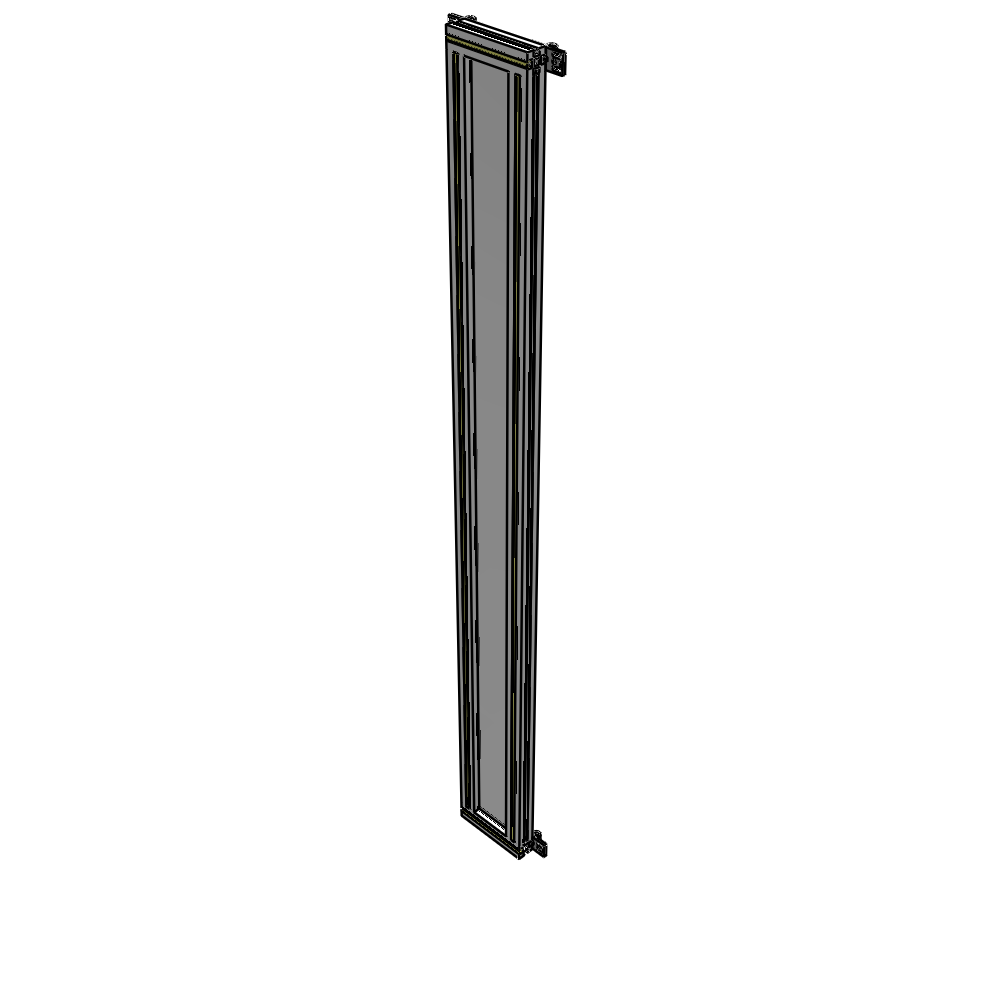 A4-2135-0200-0150-HYPZK SINGLE PANEL-NO LEGS WITH HINGES 2135MM X 200MM  1/4" POLYCARBONATE, AS A KIT