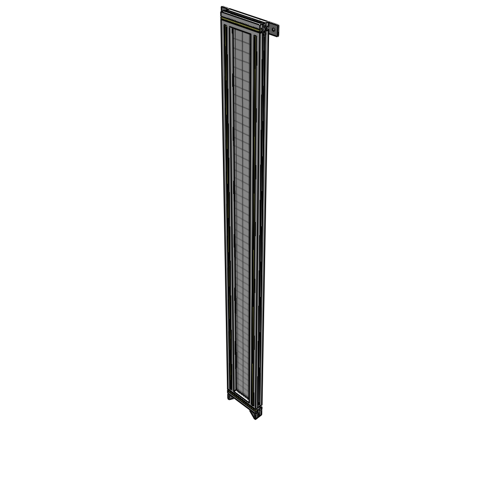 A4-2135-0200-0150-TYMZK SINGLE PANEL-NO LEGS WITH TIE PLATES AND ANGLE 2135MM X 200MM  1" MESH, AS A KIT